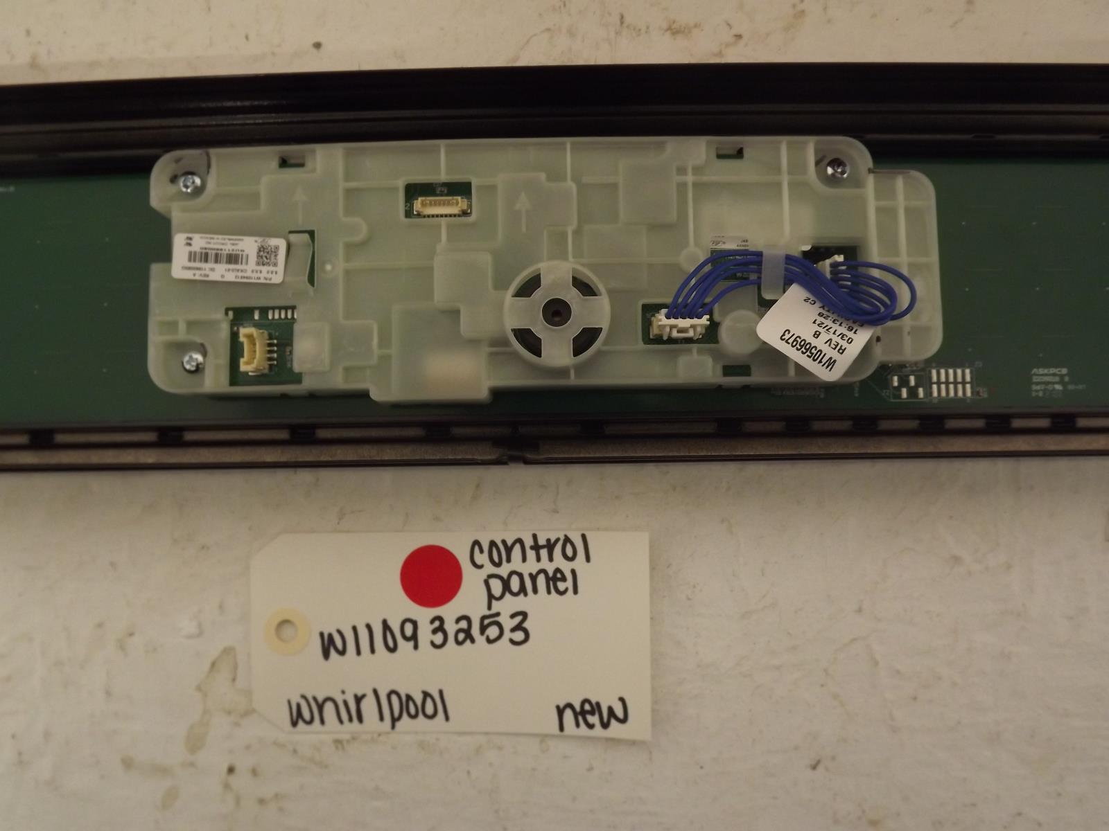 Whirlpool Range W11093253 Control Panel New Whirlpool Range W11093253 Control Panel New